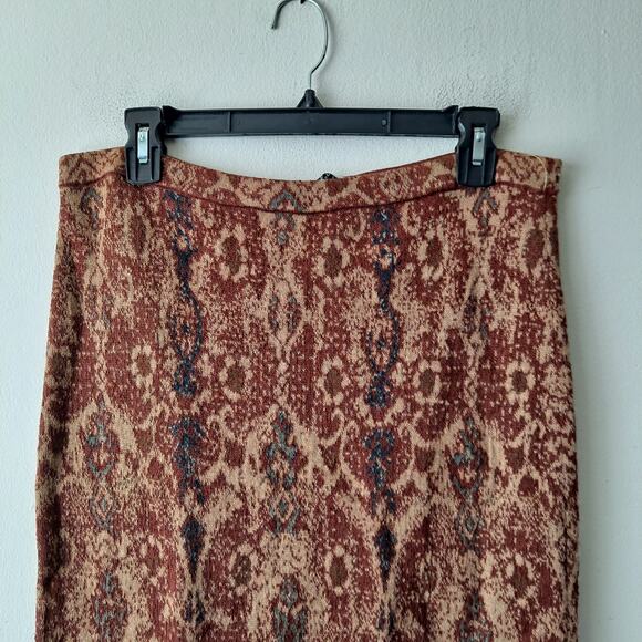 Peruvian Connection Tapestry Maxi Skirt Pull On Boho Gypsy Multi Women's Size L - Picture 6 of 10